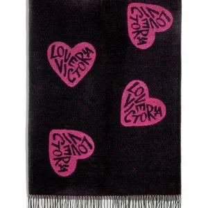 Victoria s Secret Bedding Victorias Secret Black Pink Heart Throw Blanket Love Victoria 5x60 Poshmark